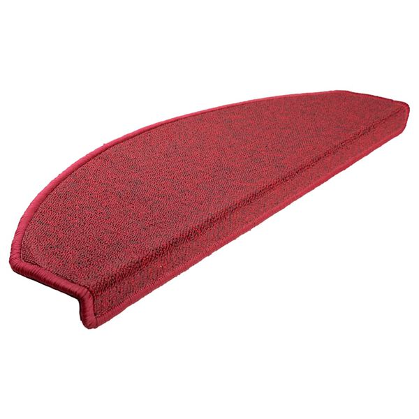 vidaXL Stair Mats 30 pcs 65x24x4 cm Red Half Round Large
