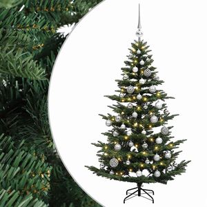 vidaXL Artificial Christmas Tree with Bauble 120 cm 150 LEDs