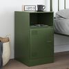 vidaXL Bedside Cabinet Olive Green 34.5x39x62 cm Steel