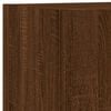 vidaXL 4 Piece TV Wall Cabinets with LED Lights Brown Oak