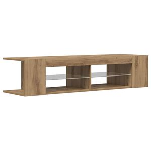 vidaXL TV Cabinet with LED Lights Artisan Oak 135x39x30 cm Engineered Wood
