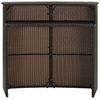 vidaXL Garden Bar Table Brown 120x55x110 cm Poly Rattan