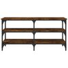 vidaXL Shoe Bench Smoked Oak 100x38.5x49 cm Engineered Wood