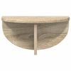 vidaXL Wall Shelf 2 pcs Sonoma Oak 38 x 19 x 19 cm Engineered Wood