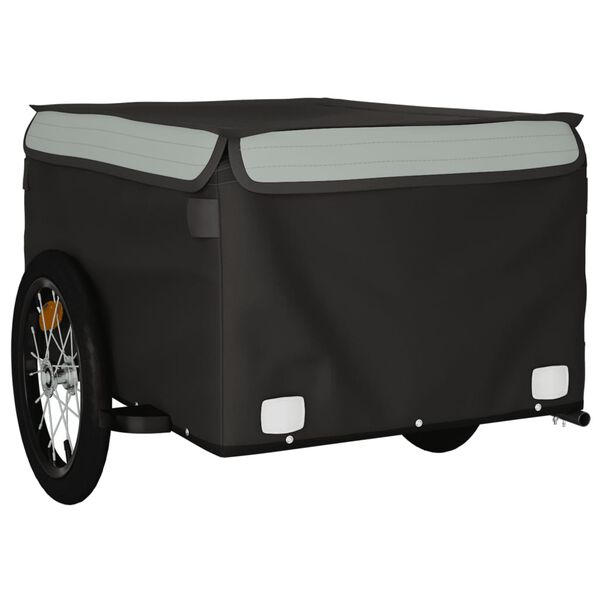 vidaXL Bike Trailer Black and Grey 45 kg Iron