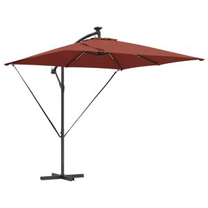 vidaXL Umbrella Terracotta 249 x 249 x 250 cm Polyester and Aluminium