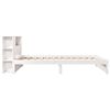 vidaXL Bookcase Bed without Mattress White 75x190cm Small Single Solid Wood Pine
