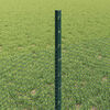 vidaXL Fence with Post Green 0.5 x 10 m Steel and PVC
