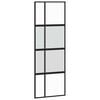 vidaXL Sliding Door with Hardware Set Black 76x205 cm Tempered Glass