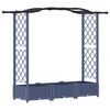 vidaXL Raised Bed with Trellis and Roof Grey 169 x 40 x 125 cm PP