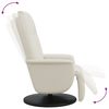 vidaXL Massage Recliner Chair with Footrest Cream Faux Leather