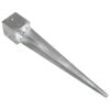 vidaXL Ground Spikes 2 pcs Silver 14x14x91 cm Galvanised Steel