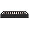 vidaXL Bed Frame with Drawers without Mattress Black 135x190 cm Double