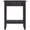 vidaXL Console Table with Drawer Black 60x30x75 cm Solid Wood Mahogany