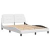 vidaXL Bed Frame without Mattress "Zadar" White 140x200 cm Faux Leather