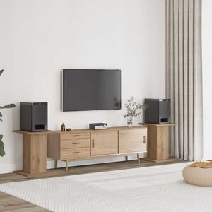 vidaXL Speaker Stands 2 pcs Artisan Oak 30x30x40 cm Engineered Wood