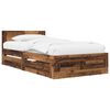 vidaXL Bed Frame with Drawer 2 pcs Old Wood Engineered Wood