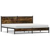 vidaXL Metal Bed Frame without Mattress Smoked Oak 200x200 cm