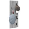 vidaXL Wall-Mounted Coat Rack Grey Sonoma 30 x 1.5 x 80 cm