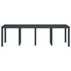 vidaXL Garden Table Anthracite 250 x 100 x 73 cm Poly Rattan