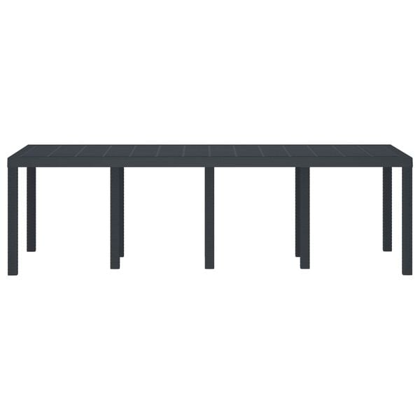 vidaXL Garden Table Anthracite 250 x 100 x 73 cm Poly Rattan