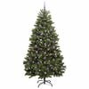 vidaXL Artificial Christmas Tree Green 210 cm PVC and Metal