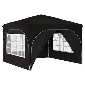 vidaXL Pop-up Party Tent 290 x 290 x 245 cm Black