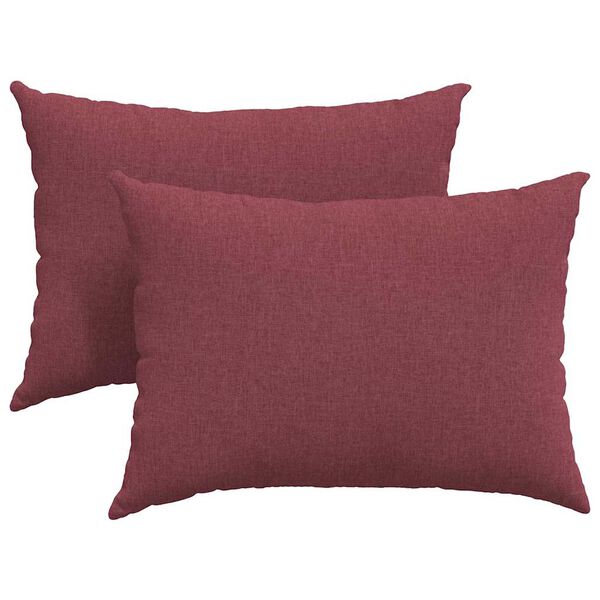 vidaXL Sofa Pillows 2 pcs Wine Red 70 x 50 cm Fabric