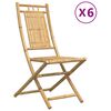 vidaXL Folding Chairs 6 pcs 46x66x99 cm Bamboo