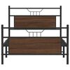 vidaXL Bed Frame without Mattress Brown Oak 100x190 cm Engineered Wood