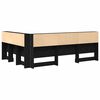 vidaXL Storage Headboard with Shelf Black Oak 160 cm Engineered Wood