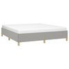 vidaXL Bed Frame without Mattress Light Grey 180x200cm Super King Fabric