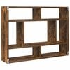 vidaXL Wall Shelf Smoked Oak 75x16x55 cm Engineered Wood
