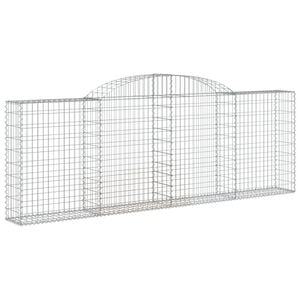 vidaXL Arched Gabion Basket 300x30x100/120 cm Galvanised Iron