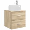 vidaXL Wall-Mounted Sink Vanity Sonoma Oak 49.5 x 44.5 x 66 cm