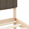 vidaXL Bed Frame with Upholstered Headboard Taupe 100 x 200 cm