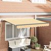 vidaXL Retractable Awning Manual Yellow 250 x 200 cm Fabric
