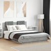 vidaXL Bed Frame without Mattress Concrete Grey 150x200 cm King Size