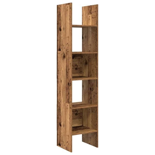 vidaXL Book Cabinet Old Wood 40 x 35 x 180 cm Engineered Wood