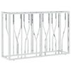 vidaXL Console Table Silver 110x30x70 cm Stainless Steel and Glass