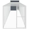 vidaXL Chicken Cage with Run Anthracite 165x1271x181 cm Galvanised Steel