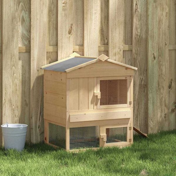 vidaXL Chicken Coop Brown 75 x 60 x 89 cm Solid Pine Wood