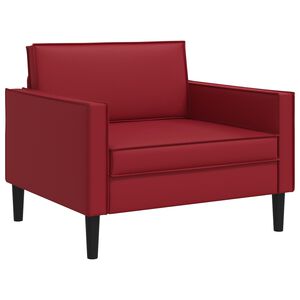 vidaXL XL Armchair Burgundy Faux Leather