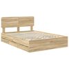 vidaXL Bed Frame with Drawer Sonoma Oak 160 x 200 cm Engineered Wood
