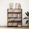 vidaXL Bookcase Smoked Oak100x33x125.5 cm Engineered Wood