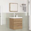 vidaXL Bathroom Furniture Set with Drawer 2 pcs Artisan Oak and White