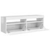 vidaXL TV Cabinet with LED Lights High Gloss White 120x35x40 cm
