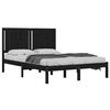 vidaXL Bed Frame without Mattress Black 140x190 cm Solid Wood Pine