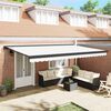 vidaXL Awning White 500 x 300 x 165 cm Polyester and Aluminium
