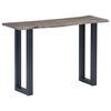 vidaXL Console Table Grey 115x35x76 cm Solid Aacia Wood and Iron